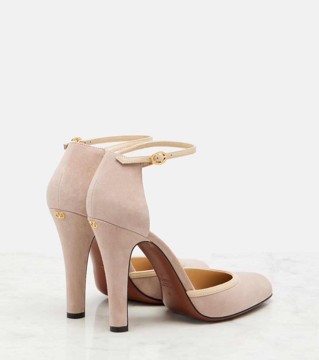 Туфли-лодочки Hi Dolly 105 из замши Valentino Garavani, Poudre/Dusty Beige — фото 2