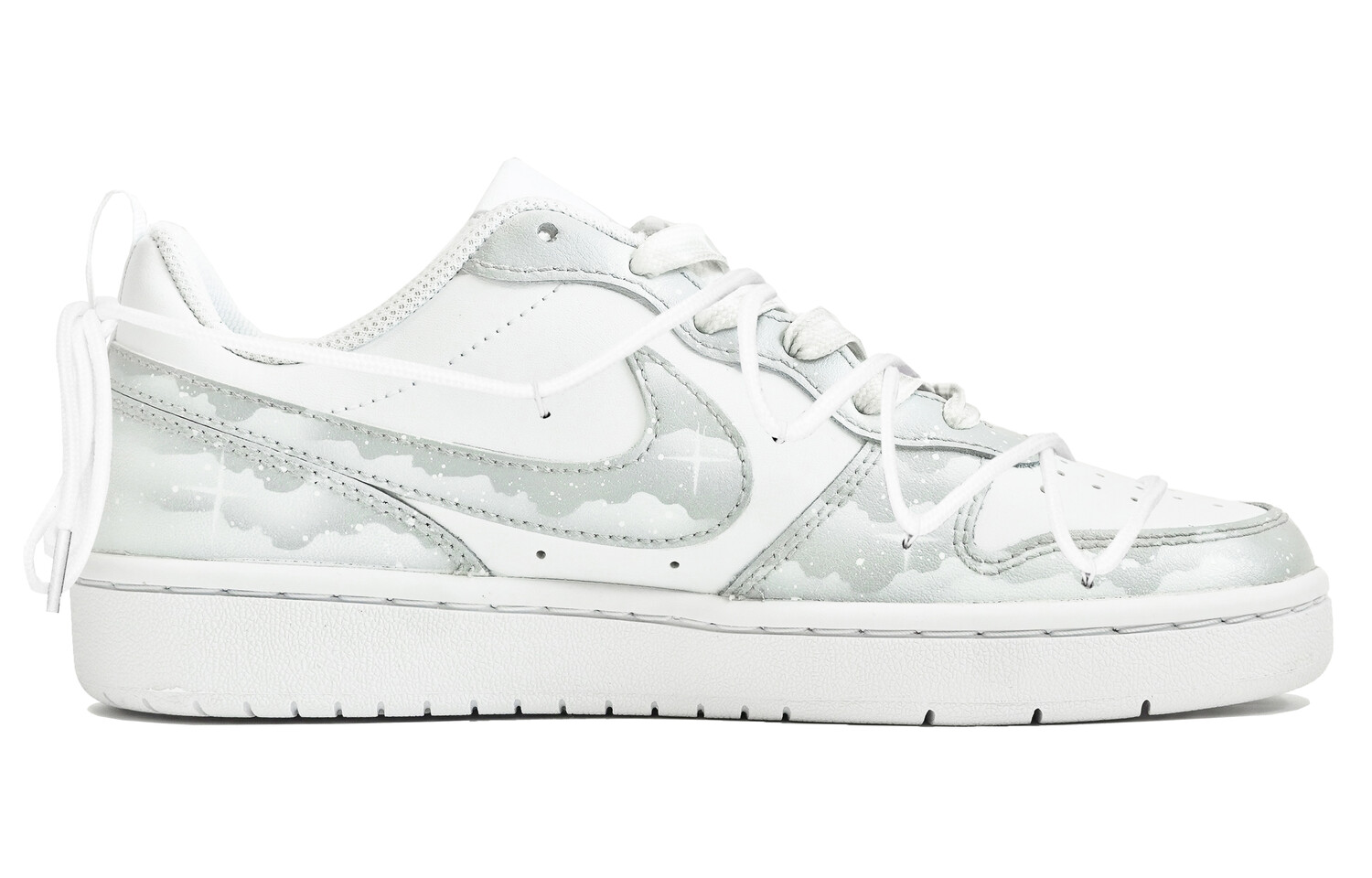 

Кроссовки Nike Court Borough Series Skateboard Shoes Women's Low-Top White Gray