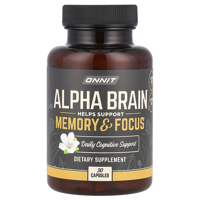 

Onnit, Alpha Brain, 30 капсул