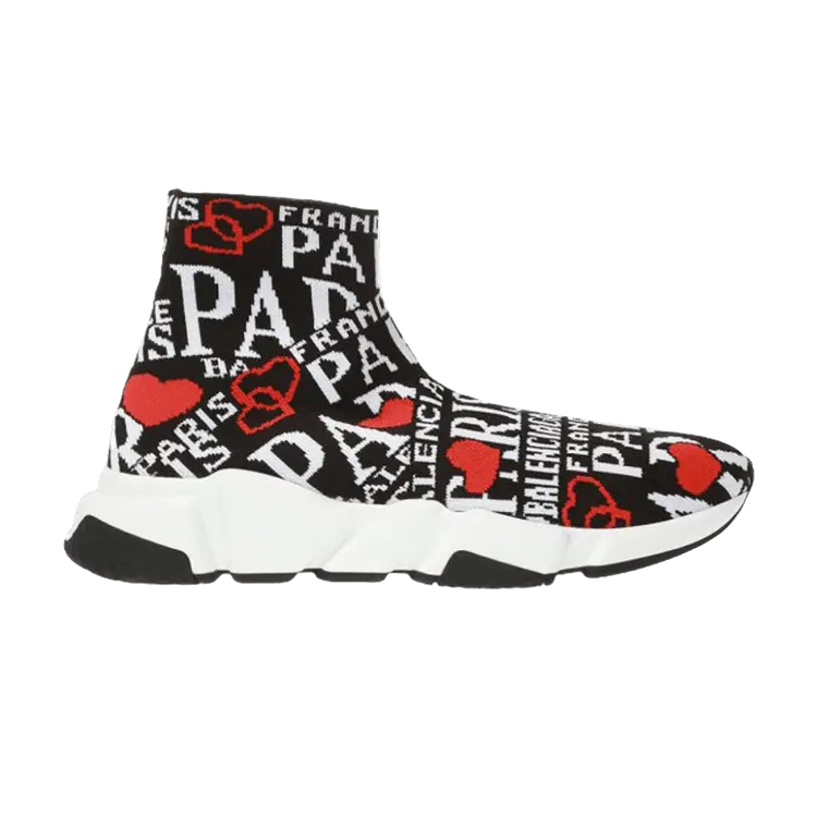 Кроссовки Balenciaga Balenciaga Wmns Speed Trainer 'Black White Red', черный