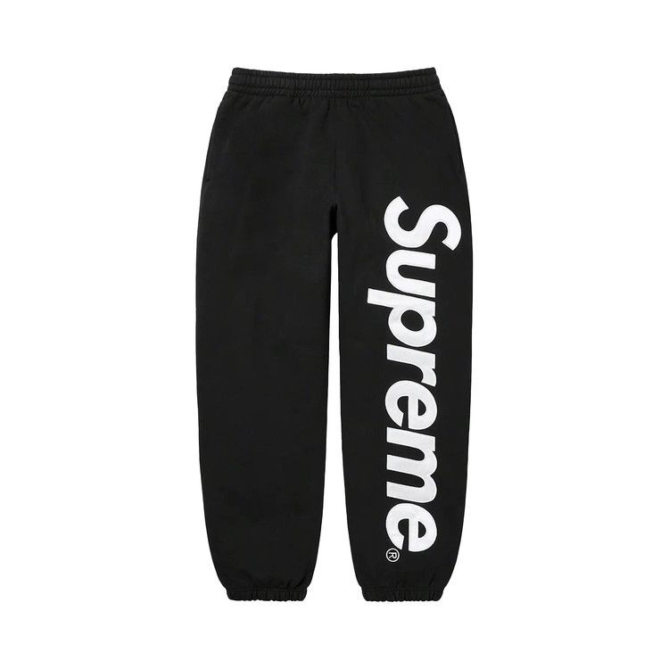 

Спортивные брюки Supreme Satin Appliqué Sweatpant, Black/White