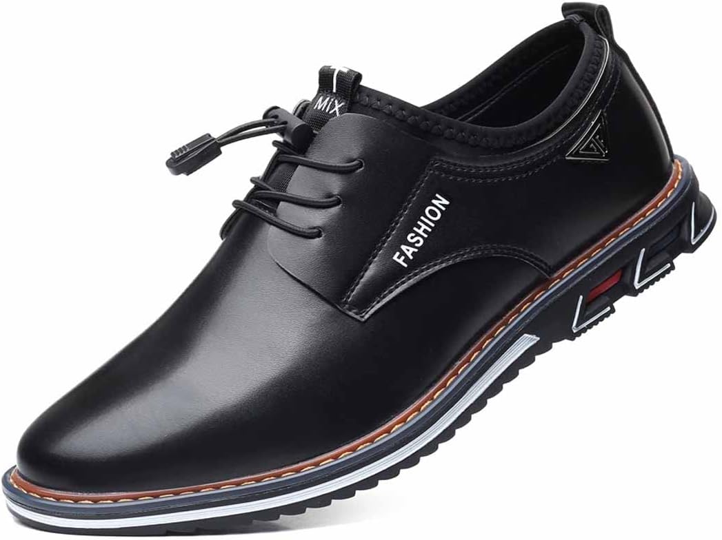 

Мужские повседневные туфли MSYINGL, деловые туфли без шнуровки, удобные кожаные туфли на шнуровке с эластичной вставкой, обувь для работы в офисе и на улице, черный