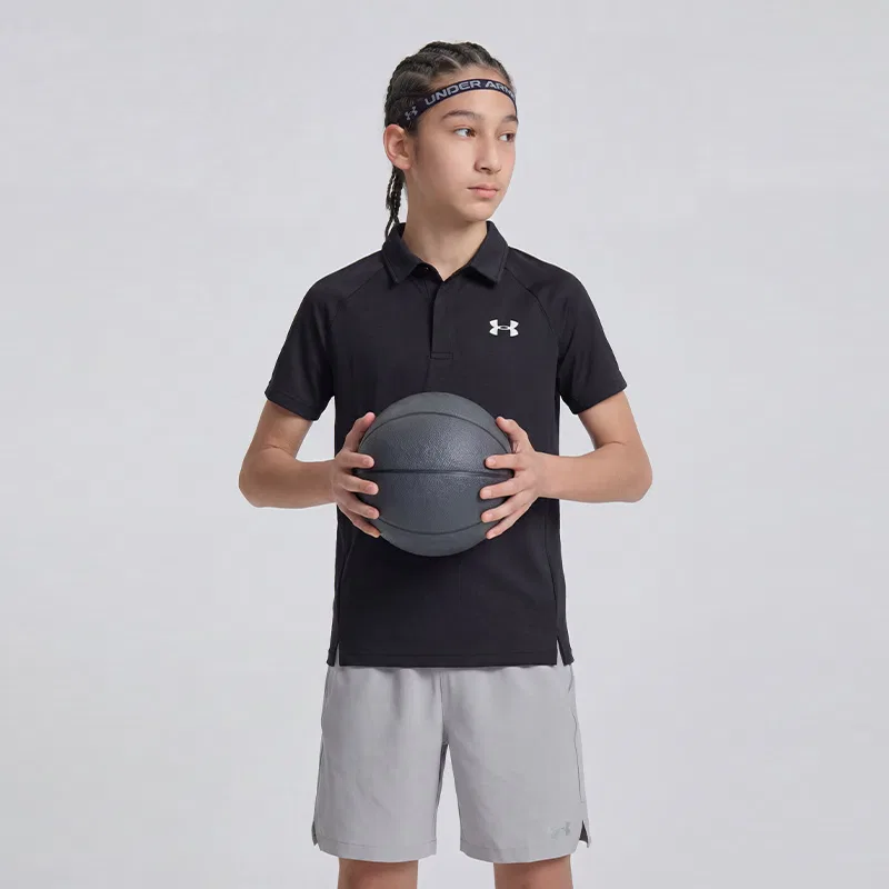 Поло для подростков Under Armour Black — фото 4