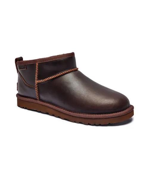 

Кожаные зимние ботинки классические ультра мини Ugg, коричневый