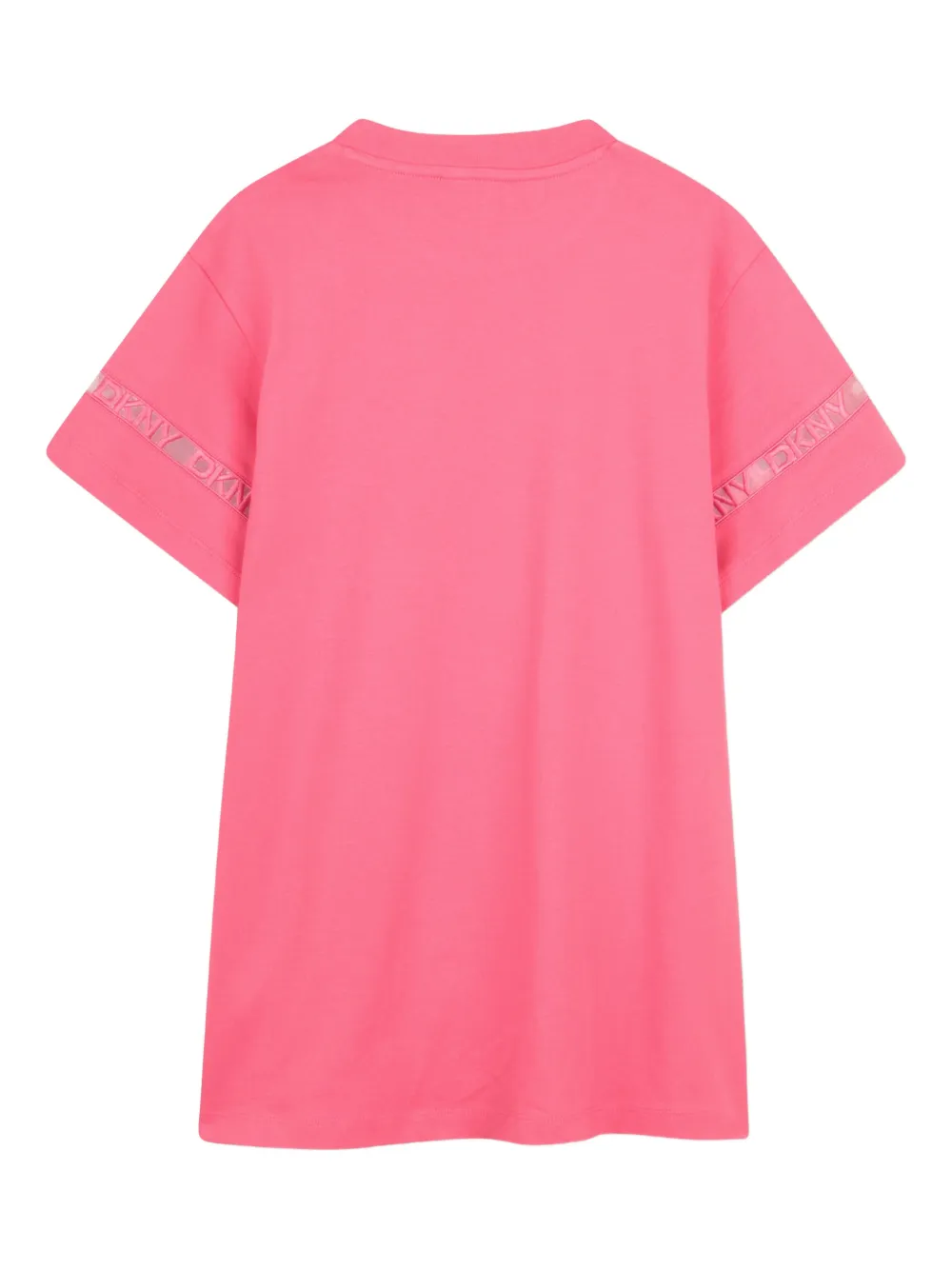 Платье с короткими рукавами и логотипом Dkny Kids, розовый — фото 2