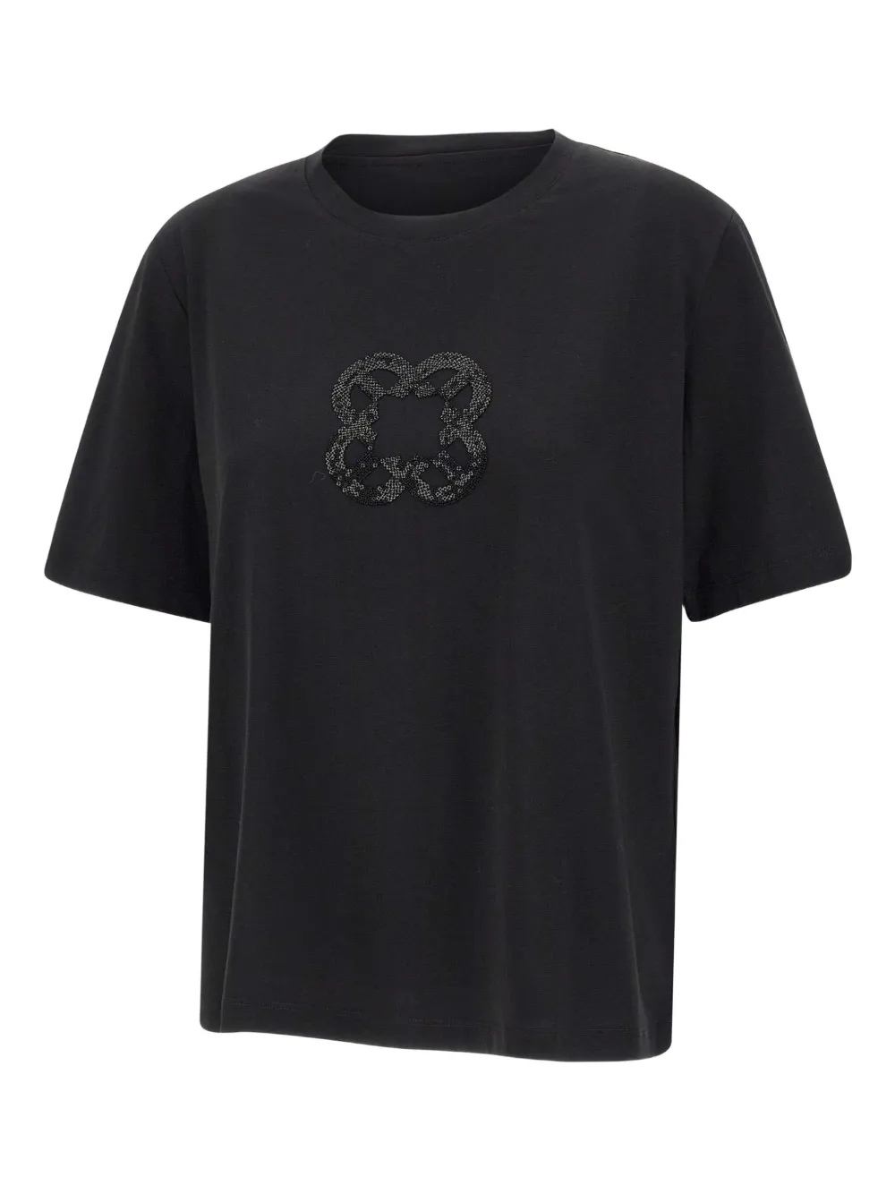 

Футболка с круглым вырезом ELENA MIRO`, черный