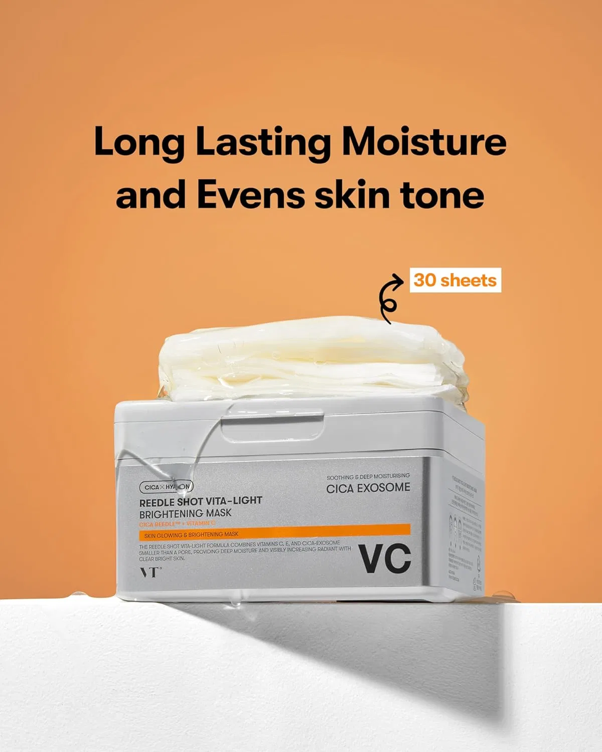 Маска для сияния кожи VT COSMETICS Reedle Shot Vita-Light Radiant Mask, 30 шт. Vt Cosmetics — фото 3