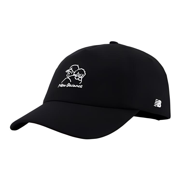 

New Balance Полиамидная бейсболка унисекс черно-белая, Black