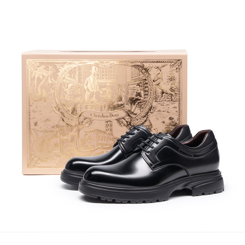 

CHRISDIEN DENY Дерби кэжуал мужские черные, цвет [Champagne Gold Box]Black