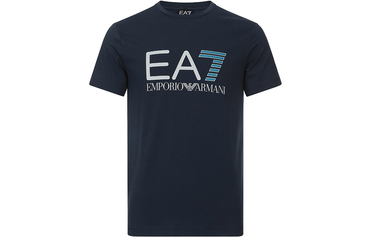 Футболка EA7 мужская морская синяя EMPORIO ARMANI — фото 2