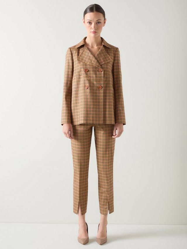 

Двубортная куртка в клетку амбер L.K.Bennett, Brown