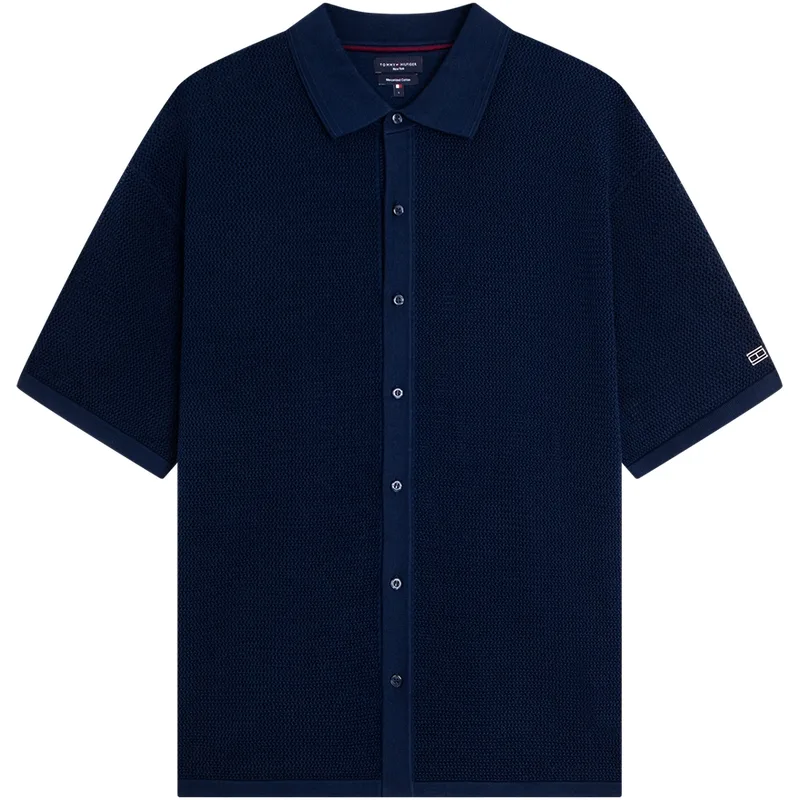 Кардиган мужской с лацканами Tommy Hilfiger, темно-синий DCA