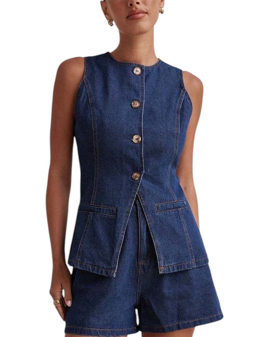 

Комплект TEODORA из топа и шорт, темно-синий