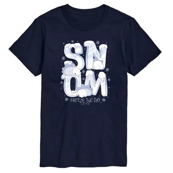 

Футболка с принтом Snom "Зимний холод" больших размеров Licensed Character, синий