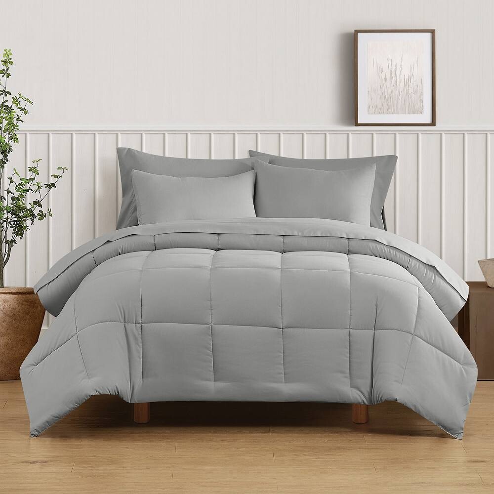 

По-настоящему мягкий однотонный комплект одеял Truly Soft, серый
