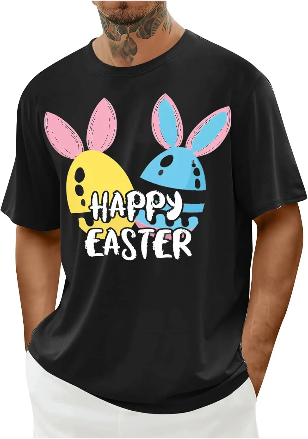 

Футболка с принтом кролика и яиц Happy Easter