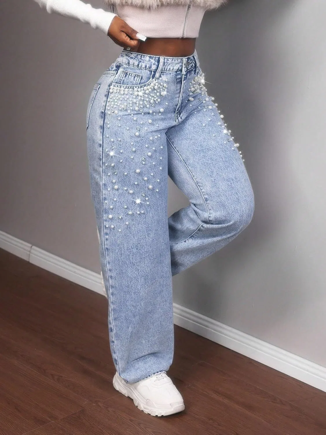 Джинсы Women's Legendary Mid Rise Jean Party & Faux Straight-Leg, синий — фото 3