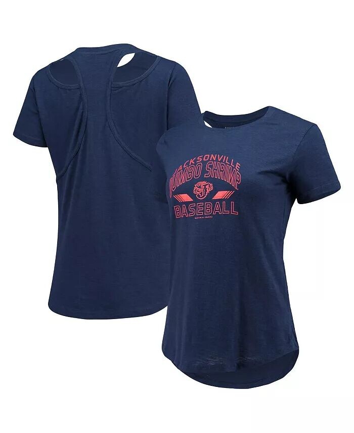 

Женская темно-синяя футболка Jacksonville Jumbo Shrimp Cut It Out Boxercraft