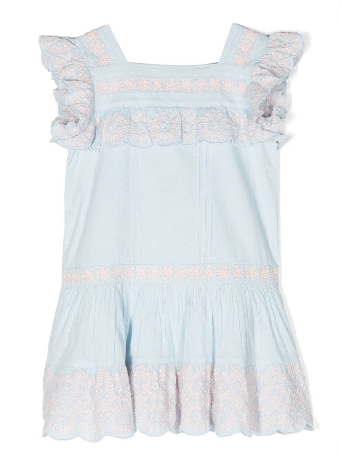 

Stella McCartney Kids платье с объемными рукавами и вышивкой, синий