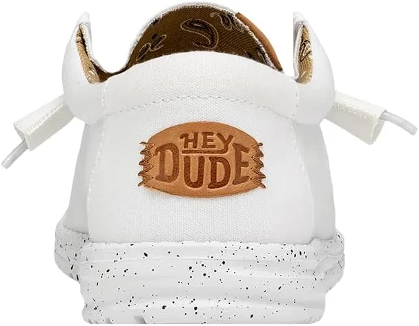 Мокасины на шнуровке HEYDUDE Wally Washed Canvas, белый — фото 3