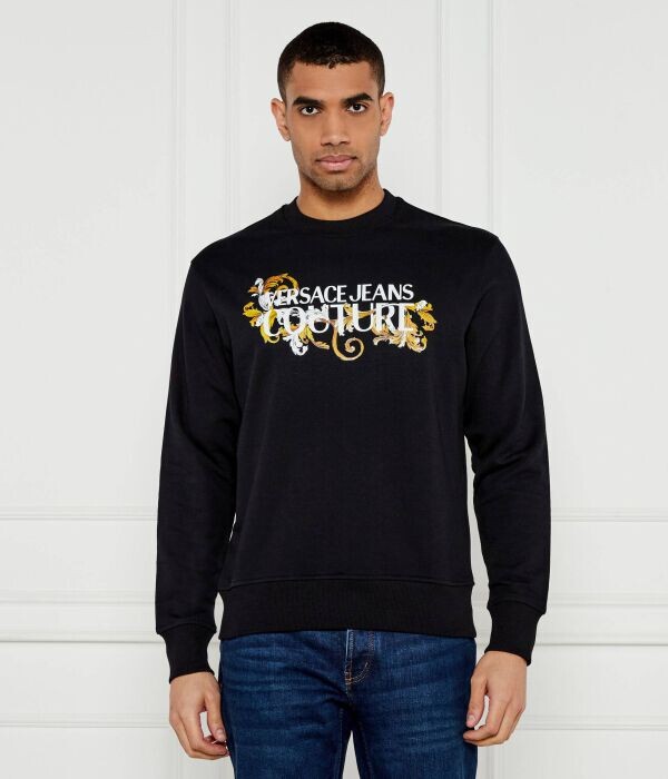 

Толстовка мужская Versace Jeans Couture с узором, черный