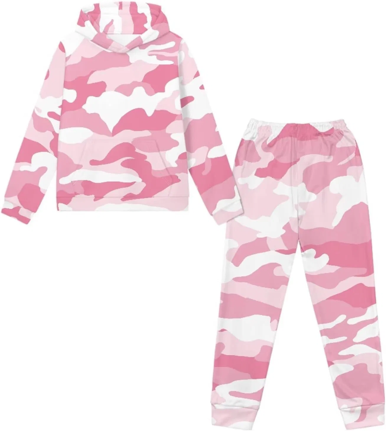 Детский спортивный костюм с капюшоном Dreaweet, 2 предмета, Pink Camo