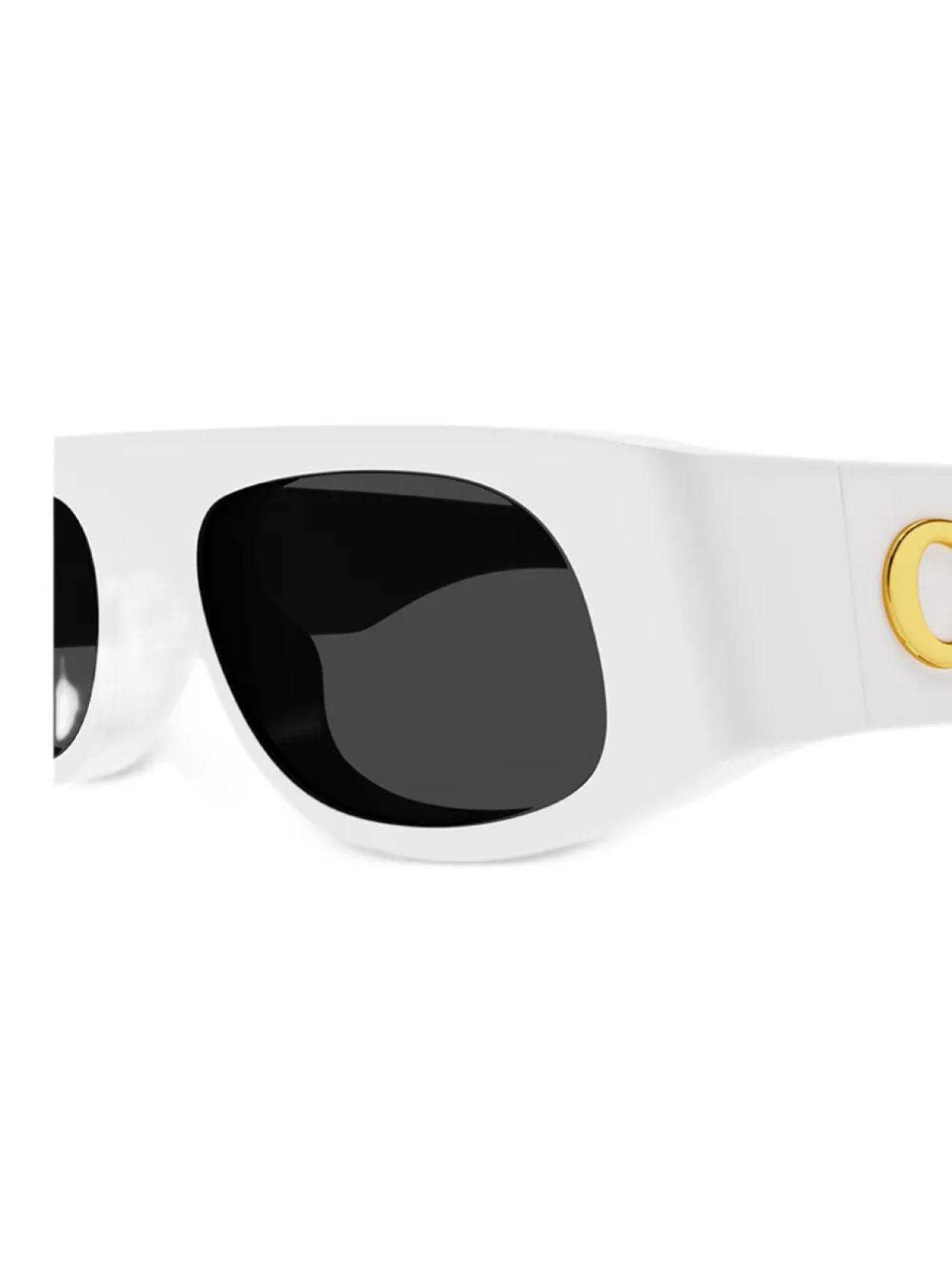 Солнцезащитные очки в прямоугольной оправе Gucci Eyewear, белый — фото 3