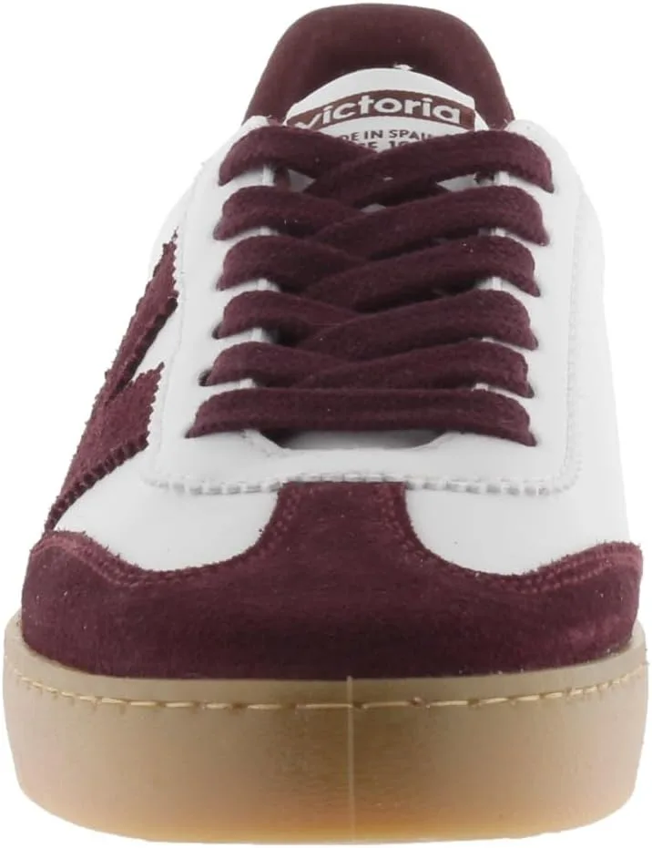 Велокроссовки Victoria Low-Top Unisex Berlin Ciclista, изготовленные из красивой натуральной кожи, в комплекте с шнурками в тон, для взрослых, винно-красны — фото 2