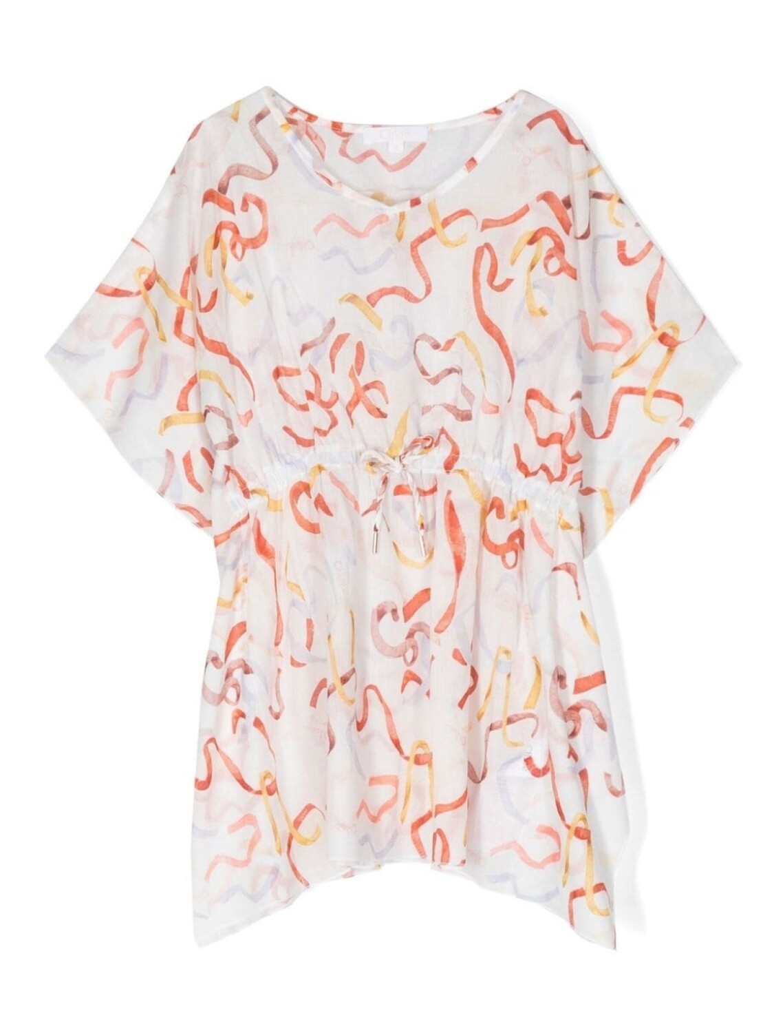 

Платье с графичным принтом Chloé Kids, белый