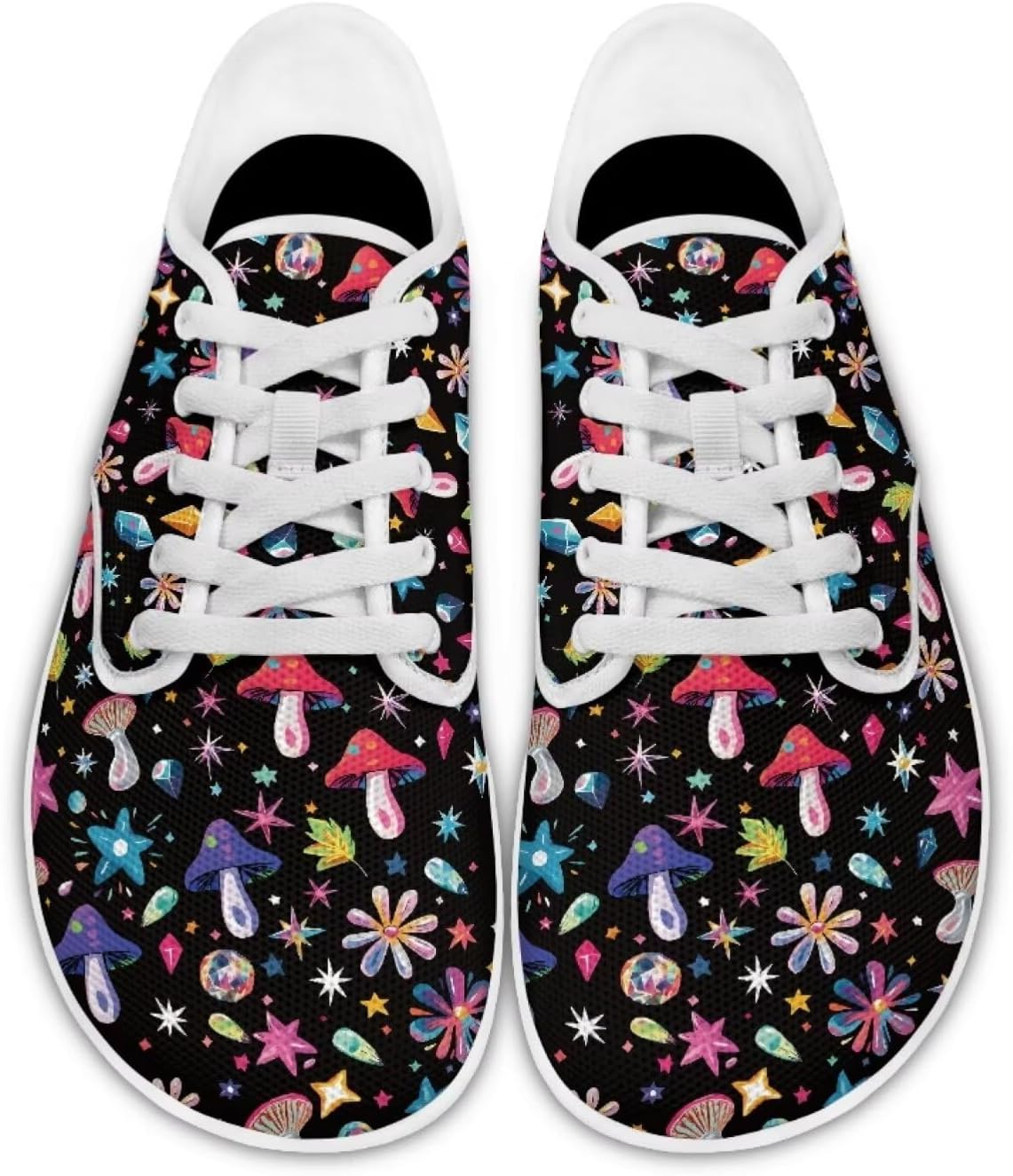 

Мужские босоножки Forchrinse Dachshund с принтом подсолнуха, женские кроссовки для бега по пересеченной местности с широкой колодкой, на шнуровке, без подъема, модные повседневные кроссовки, размеры 3-14, Colorful Mushroom