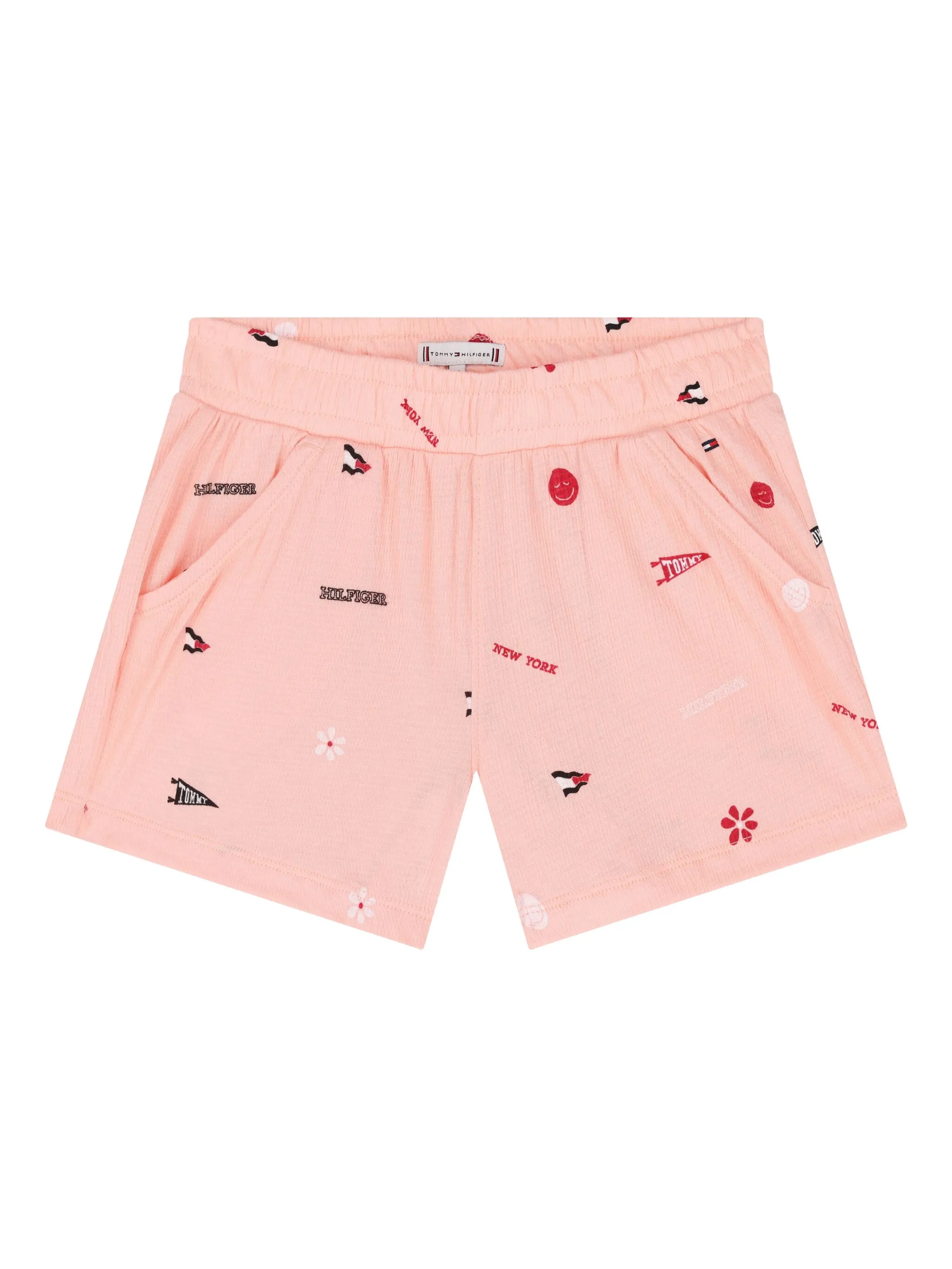 Комплект из топа и юбки с графичным принтом Tommy Hilfiger Junior, розовый — фото 4