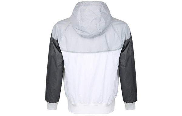 Куртка Nike Sports Windproof Colorblock Hooded Jacket Gray White Graywhite, белый — фото 2