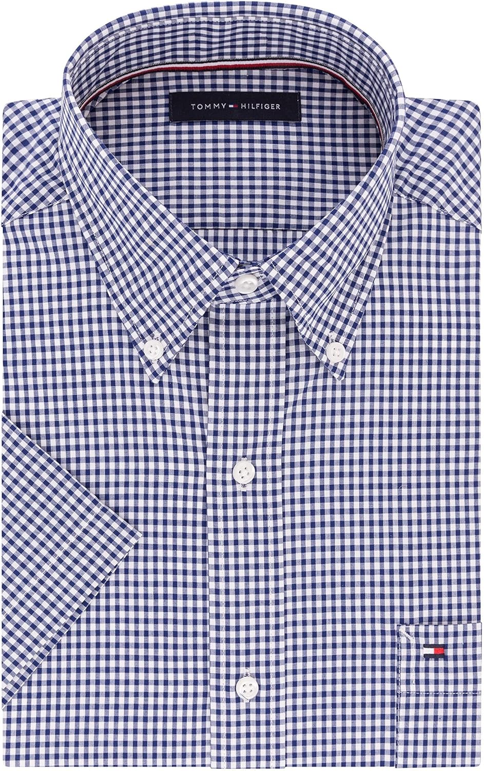 Рубашка Tommy Hilfiger с коротким рукавом и застежкой на пуговицы, Riviera Blue — фото 3