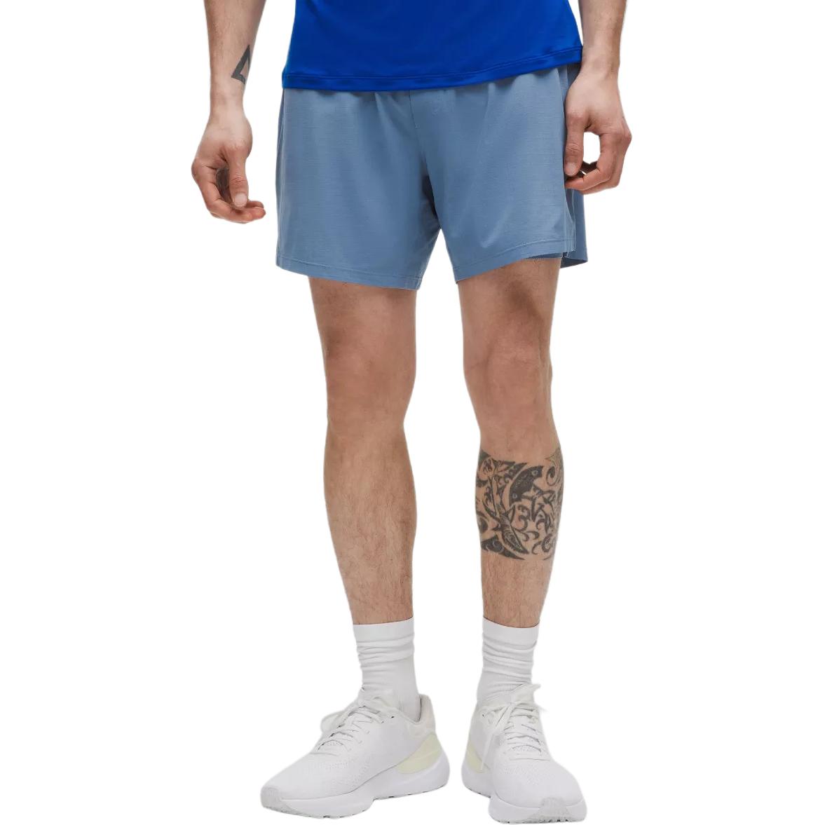 

Шорты Mile Maker Run Crew Ripstop Lined Casual 6" мужские Lululemon, washed denim/wsdn