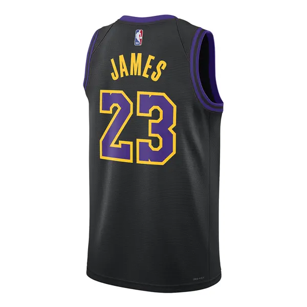 Майка Nike Dri-FIT NBA Swingman Jersey 2023/24 City Edition 'Los Angeles Lakers Lebron James', черный — фото 2