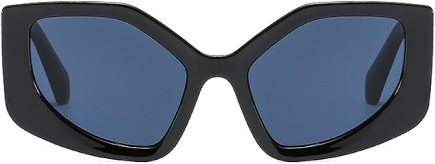 

Большие солнцезащитные очки «кошачий глаз» для женщин и мужчин, в стиле Y2K, футуристические солнцезащитные очки, реквизит для пляжной вечеринки или клуба, очки N45 mincl, Black