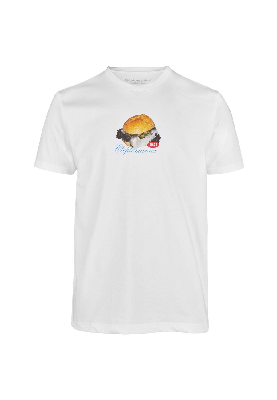 

Футболка Cleptomanicx Shirt Basic Tee WTFISH, белый
