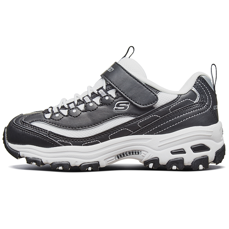 

Skechers Низкие детские кроссовки с защитой от ударов и истираний, цвет черный/белый