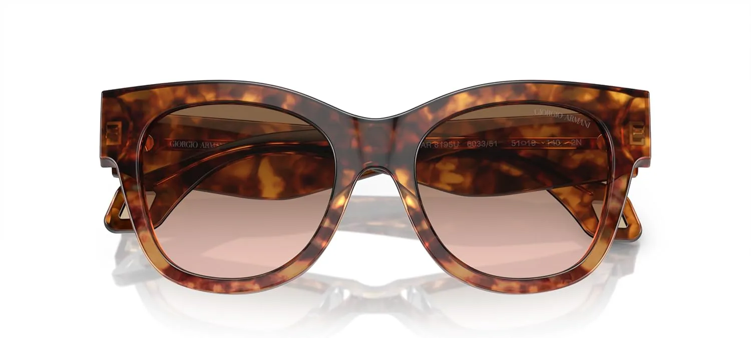 

Солнцезащитные очки GIORGIO ARMANI для женщин, черно-желтая оправа цвета «Гавана», линзы с серым градиентом, диаметр линзы 51 мм, Red Havana/Orange Havana