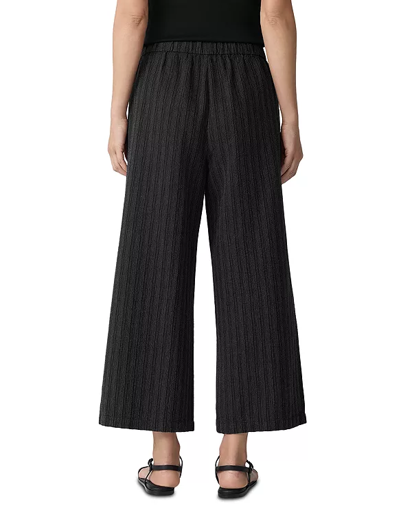 

Укороченные брюки с широкими штанинами Eileen Fisher, черный