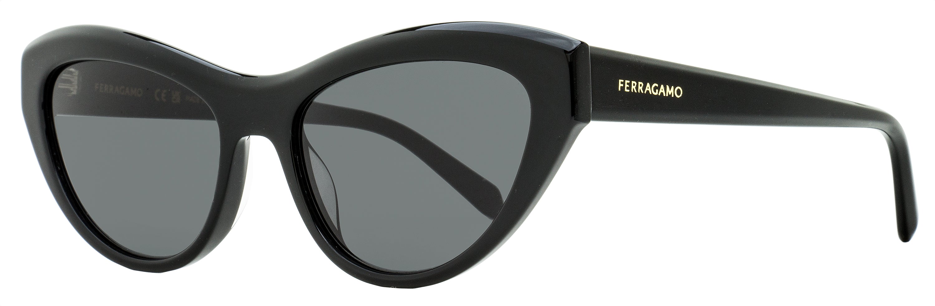 

Женские солнцезащитные очки Ferragamo «кошачий глаз» SF1103S 001 черные 55 мм Salvatore Ferragamo