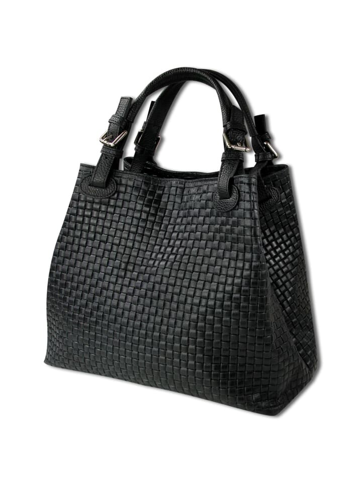 

Наплечная сумка Toscanto Handtasche, Umhängetasche Leder schwarz ca. 31cm
