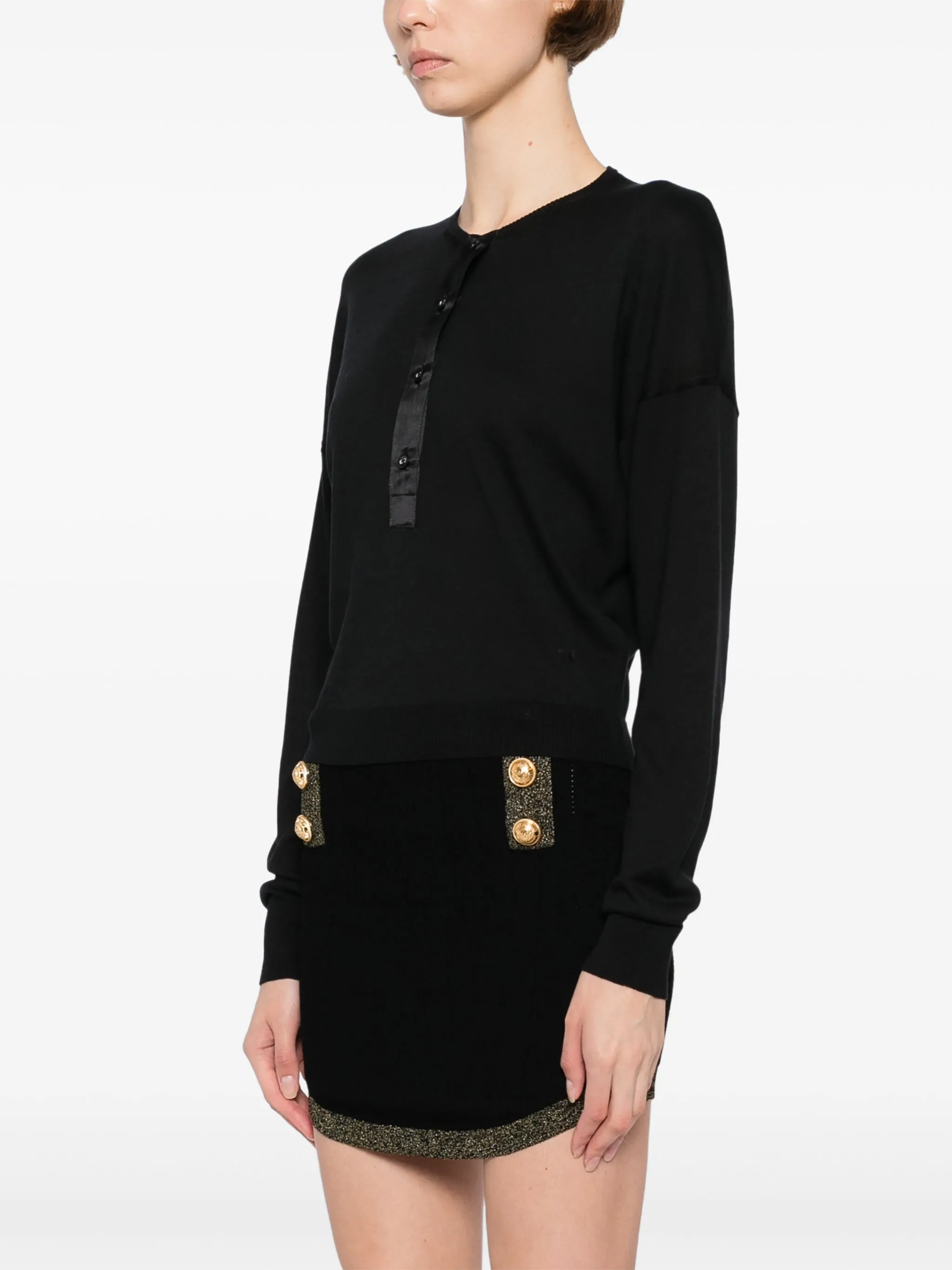Топ с приспущенными плечами Tom Ford, черный — фото 3
