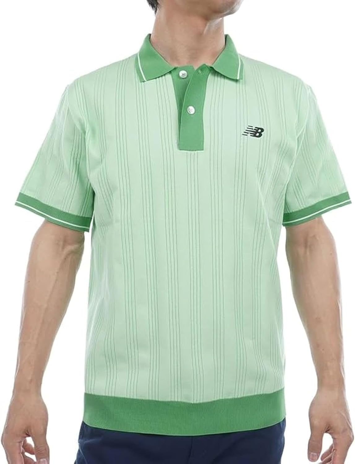 

Мужская трикотажная рубашка-поло для гольфа New Balance 012-5175001 с коротким рукавом (эластичная), светло-зеленый