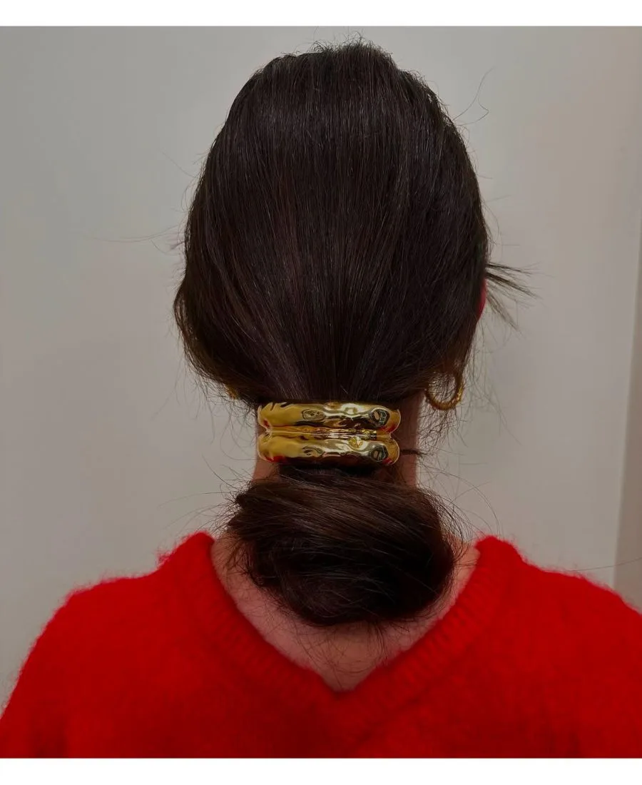 ПЕСНЯ ВОЛОСЫ МАНЖЕТА TSEATJEWELRY, золото/черный — фото 2