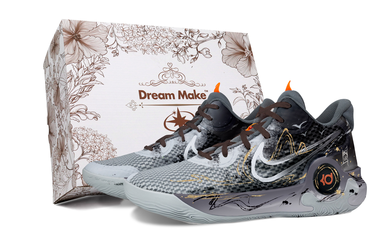 

Nike Кроссовки баскетбольные KD Trey 5 IX с амортизацией, противоскользящей и износостойкой подошвой, средний верх, унисекс черные, цвет Black