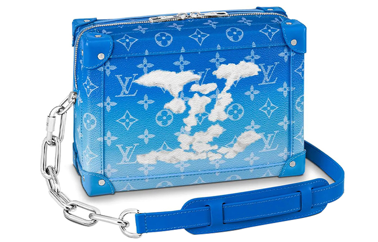 

LOUIS VUITTON Мягкий багажник с облачным монохромным синим узором