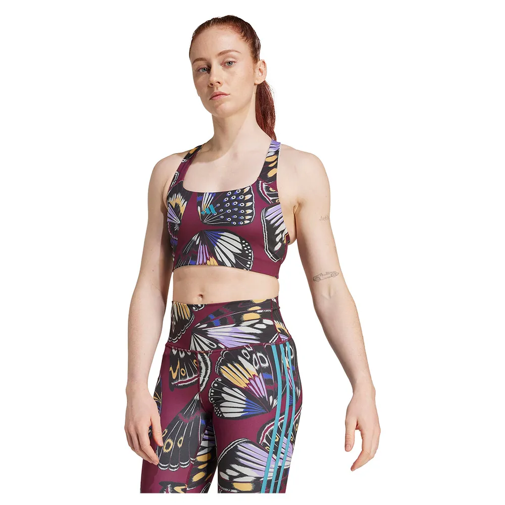 

Спортивный бюстгальтер adidas X Farm Medium Impact Sports Bra, красный