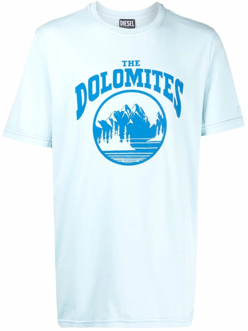 

Футболка с графичным принтом Diesel, синий