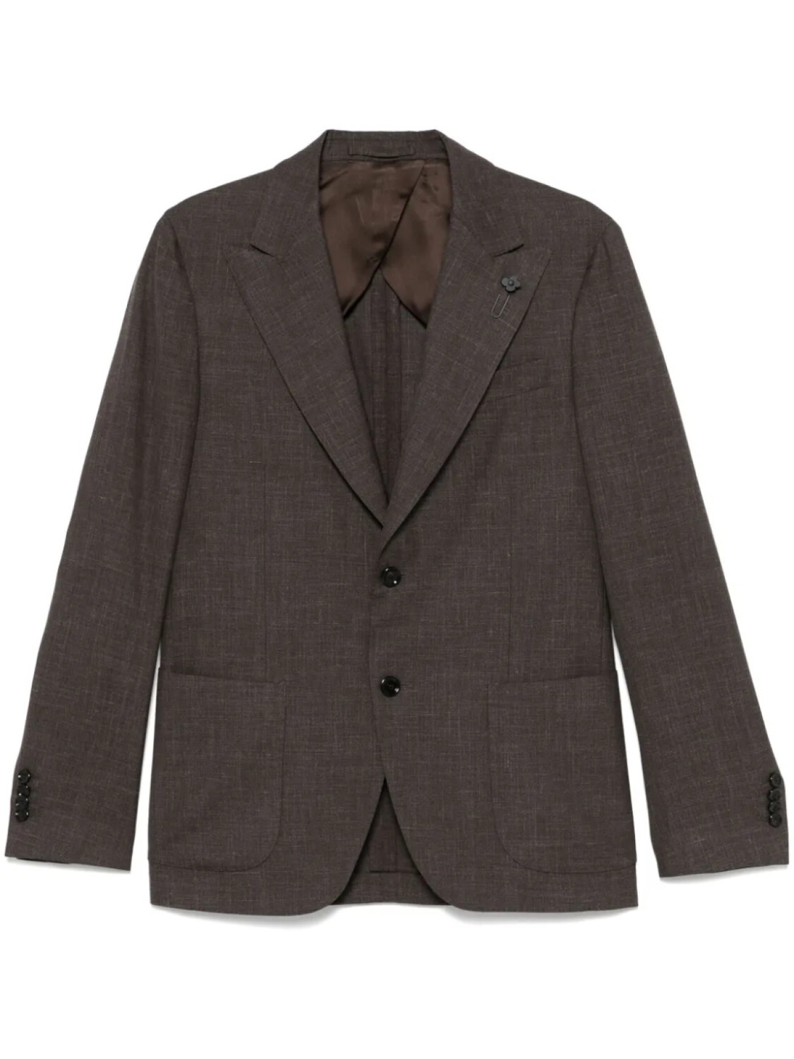 

Блейзер с брошью Lardini, коричневый